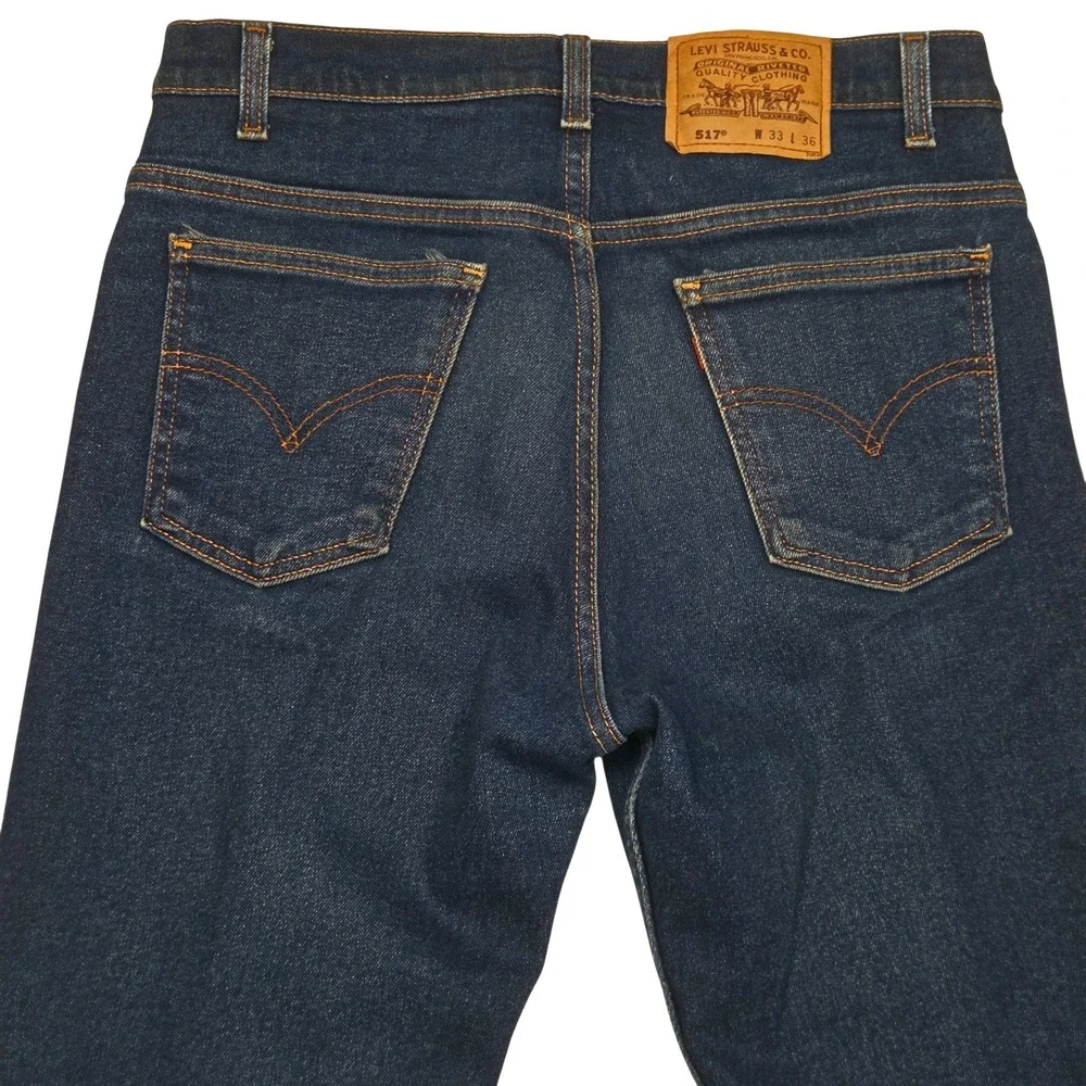 Vtg Levi's 90's 517 Orange Tab Bootcut Jeans 33x36‎ (Fits 32×32) 1994 Made USA